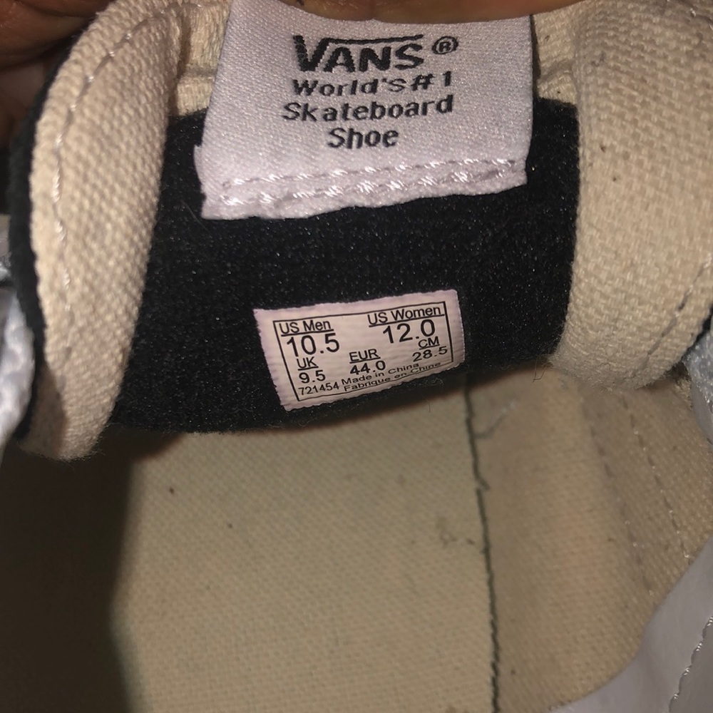Like New Men's Vans Checkered Black and White Old Skool Mid-Tops - Picture 2 of 3